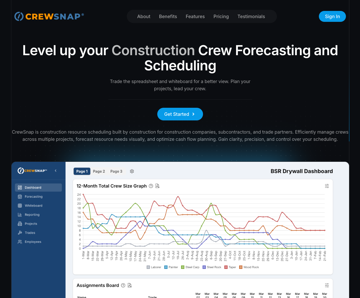 CrewSnap website